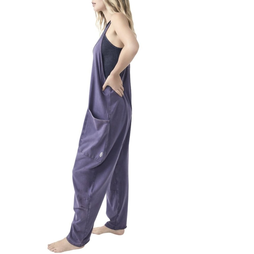 Free People Hot Shot Indigo Purple Jumpsuit Onesis - Picture 4 of 12